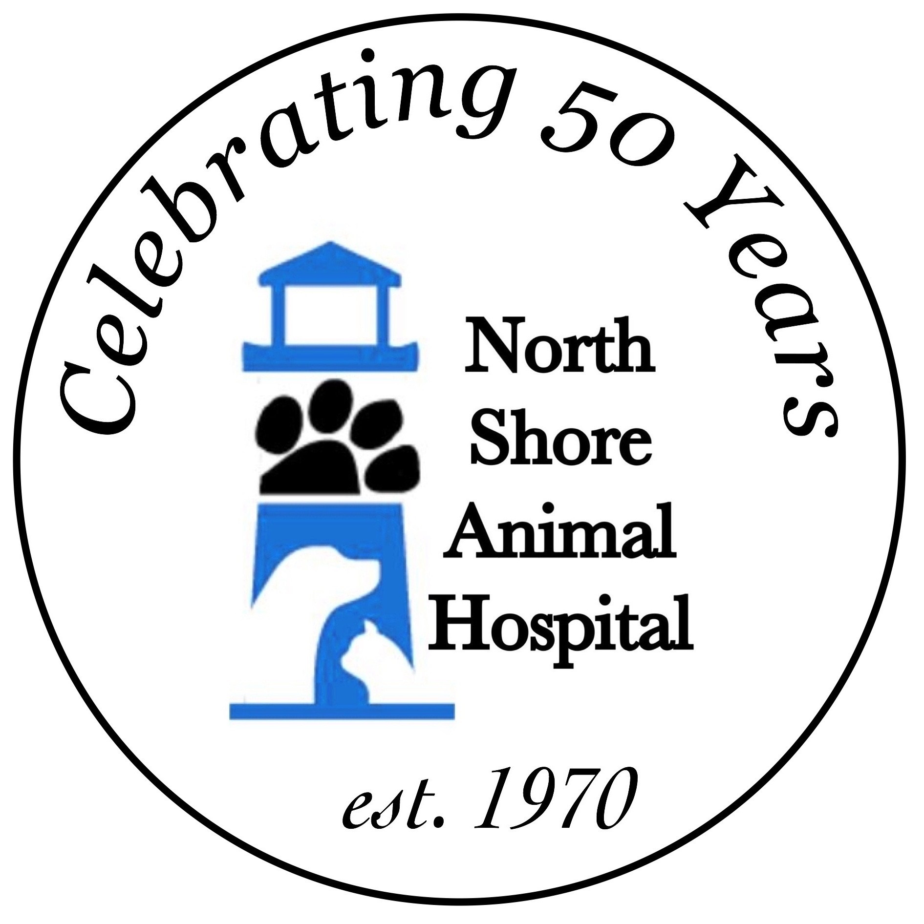 North Shore Animal Hospital 50th anniversary logo